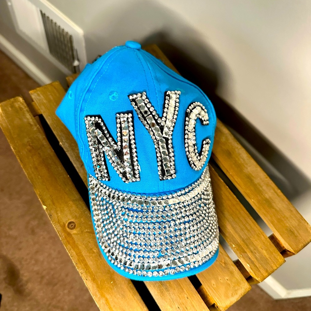 Blue NYC Rhinestone Cap - Picture 7 of 12